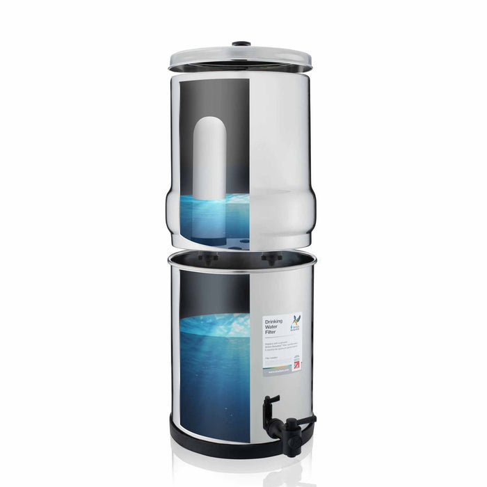 Transform Your Water Experience with the British Berkefeld SS Gravity Fed System: Featuring 2x Ultra Sterasyl® or Imperial Ultra Fluoride Filters - The Ultimate Doulton Purification Powerhouse!