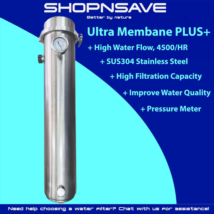 (FREE Installation!) Advanced Wholehouse Ultra Membrane PLUS Filtration System - Featuring PVDF Technology with 0.01 Micron Superior Clarity Rating