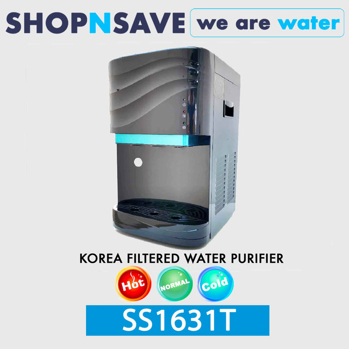SHOPNSAVE Midea SS1631T Hot, Normal & Cold Filtered Water Dispenser with Ultra-fine 4 stage filtration