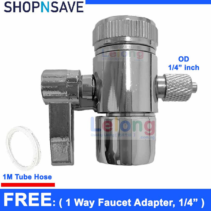 RO Faucet adapter, 1 Way diverter, kitchen faucet adapter, compatible with all standard size fuacet.