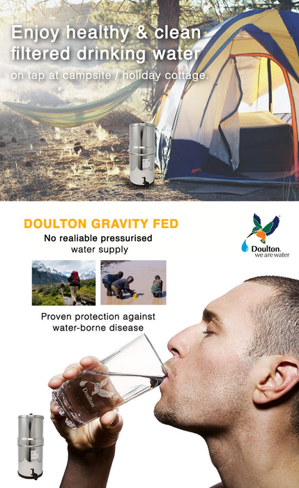 Doulton® Gravity Fed Water Filters & 2 ULTRA STERASYL 8674 (NEW LABEL) OF ATC SUPER STERASYL or 2 ULTRA FLUORIDE Complete System