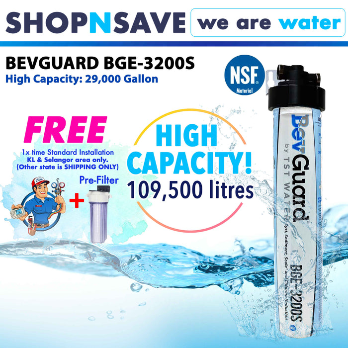 BevGuard BGE3200S Water Filters ideal for commercial use, Cafe, Restaurant, Food & beverage use.
