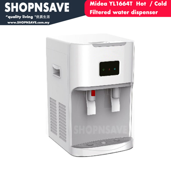 Midea YL1664T Hot Cold Filtered Water Dispenser with 4 Korea Water Purifier, Counter-Top - SHOP N' SAVE effortless Shopping!