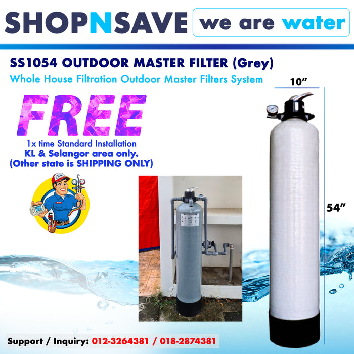 [FREE INSTALLATION] SS 1054 FRP (10' X 54') - Outdoor Master Filter/Outdoor Water Filter
