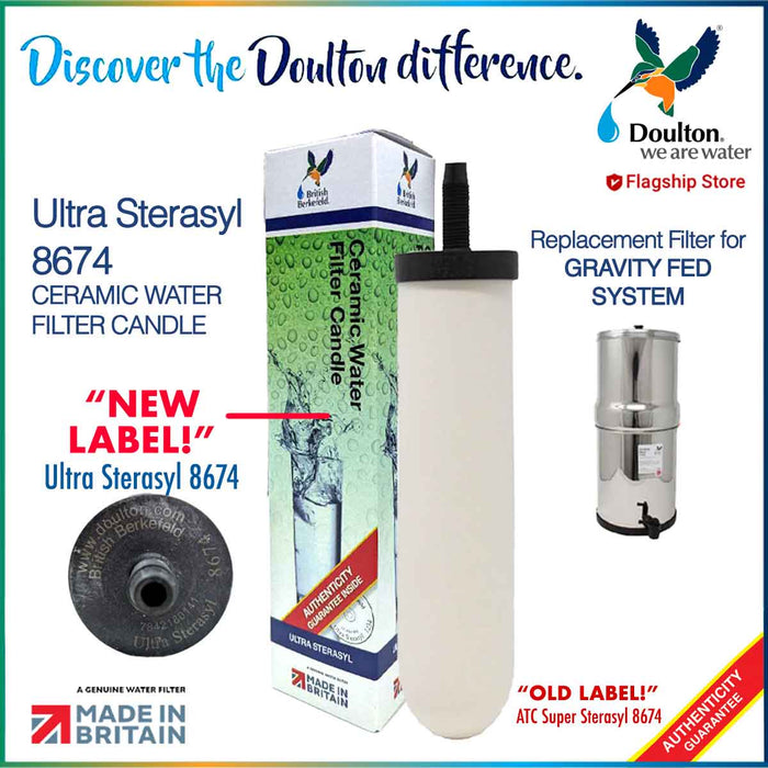 Doulton Ultra Sterasyl® 8674 Ceramic Water Filter Candle (NEW LABEL) of ATC Super Sterasyl
