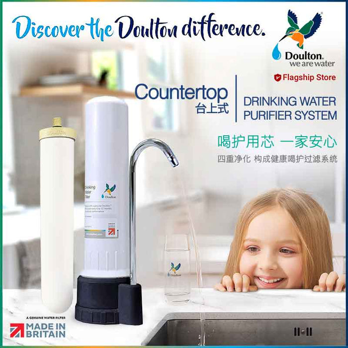 Doulton DCP Biotect Ultra Countertop Drinking Water Purifier: The Ultimate 4 stages of filtration System for Precision Filtration, Proudly Made in Britain Since 1826!