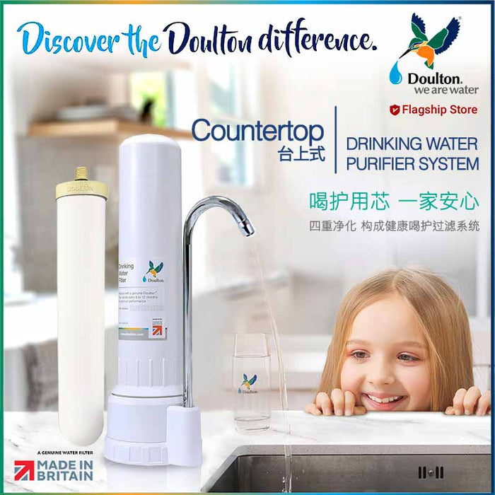 Doulton DCP Biotect Ultra Countertop Drinking Water Purifier: The Ultimate 4 stages of filtration System for Precision Filtration, Proudly Made in Britain Since 1826!