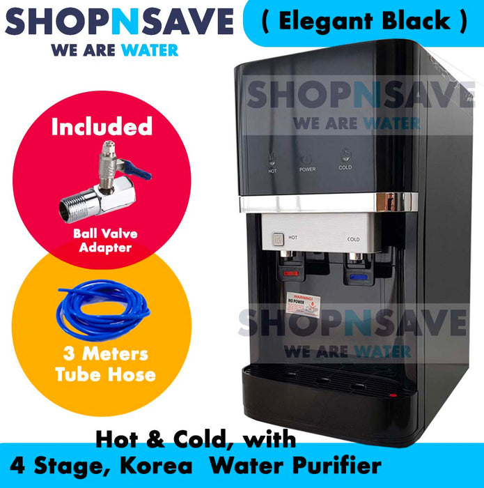 SS300A HOT & COLD WATER DISPENSER WITH 4 HALAL CERTIFIED KOREA WATER PURIFIER