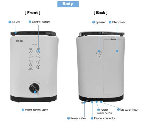 KYK Hisha Alkaline Water Ionizer System