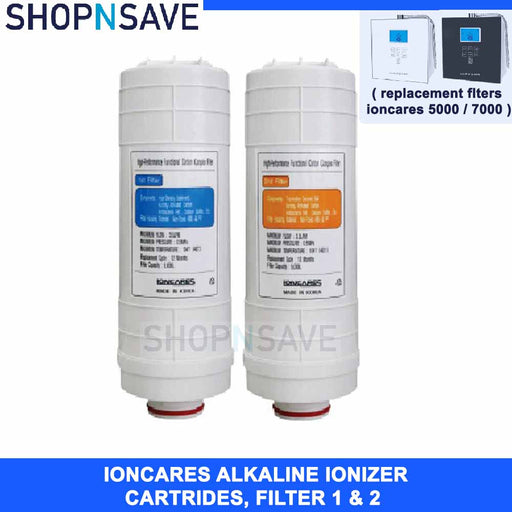 FILTERS 1 & 2 FOR LUXURY IONCARES PREMIUM FOR ALKALINE WATER IONIZER - SHOP N' SAVE effortless Shopping!
