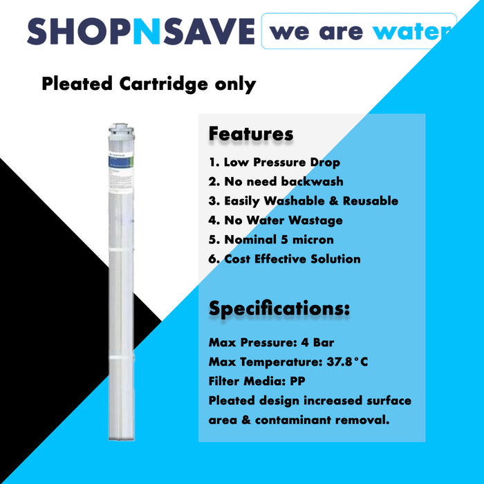SHOPNSAVE Pleated PP By Pentair 1044 Super Pleated Outdoor Master Filter, Whole House Filtration Outdoor Master Filters System  (FREE 2 times Onsite Service)