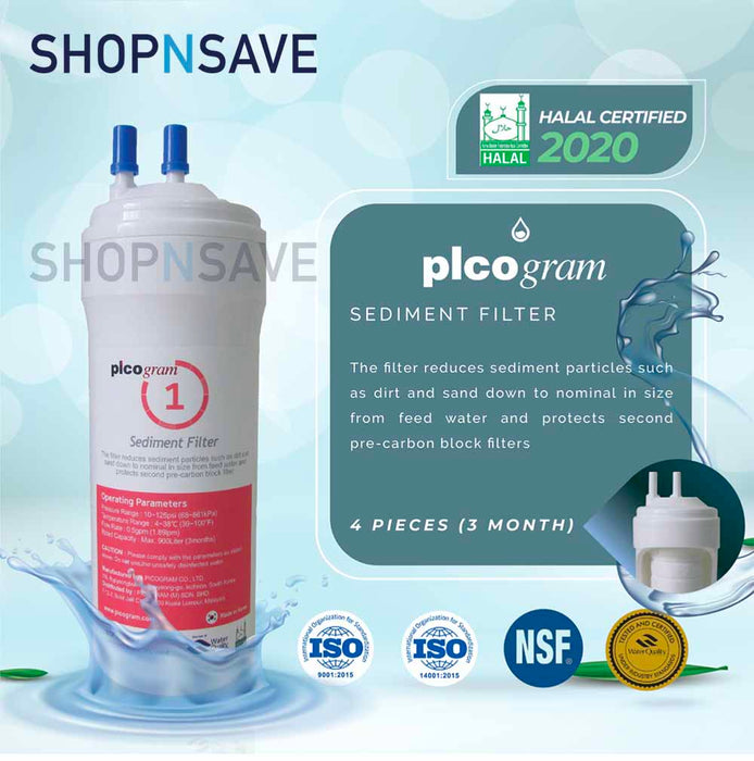 (RO) Korea Picogram RO Membrane Water Filter Halal Certified Replacement Cartridges