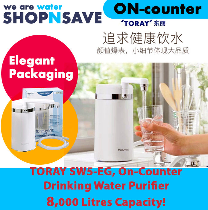 TORAYVINO COUNTER TOP WATER PURIFIER, SW5-EG, WATER FILTER SYSTEM, COUNTER TOP